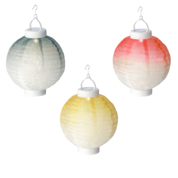 Solar lampion diameter 20cm 3 kleuren