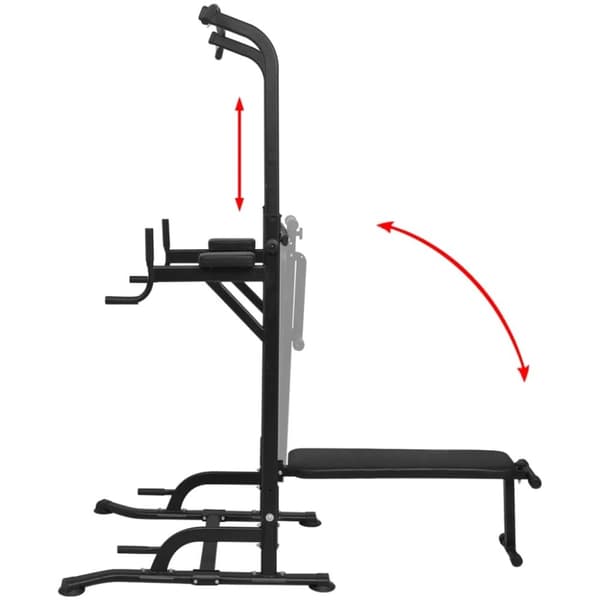 vidaXL Power Tower med situp-benk
