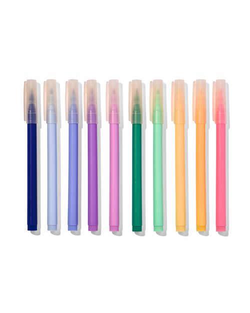 10 stylos pinceaux
