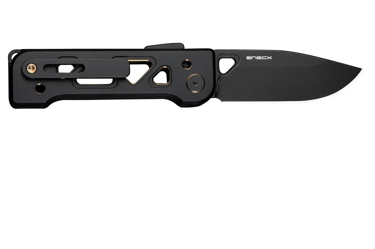 WE Knife Tyro WE24001-1 Blackwashed CPM 20CV, Black Golden Titanium, Snecx Tan design, zakmes