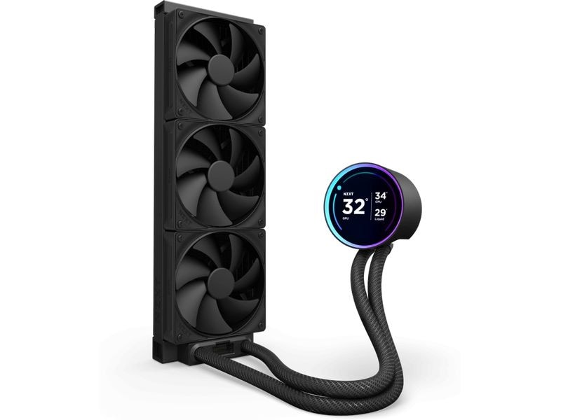 NZXT Wasserkühlung Kraken Elite 360 Wasserkühler für Intel und AMD Prozessorsockel mit LCD-Display