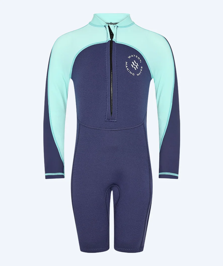 Watery UV våddragt til børn - Calypso Langærmet - Atlantic Turquoise