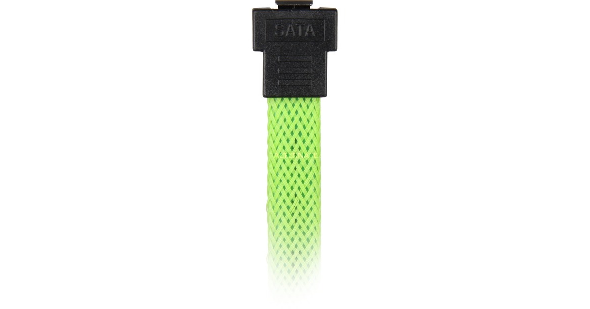 SharkoonSata III 90° sleeve kabel  (Groen, 0,6 meter)