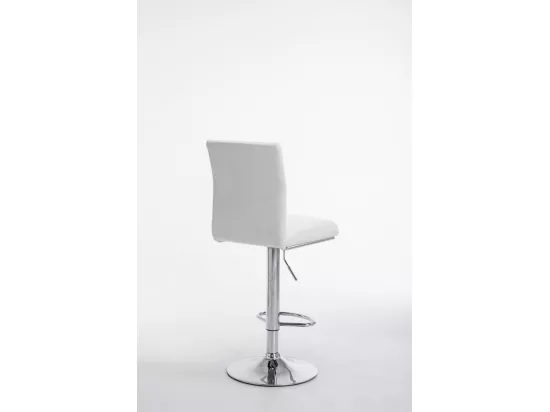 Lot de 2 Tabouret de bar - Similicuir & Noir - Blanc - Köln
