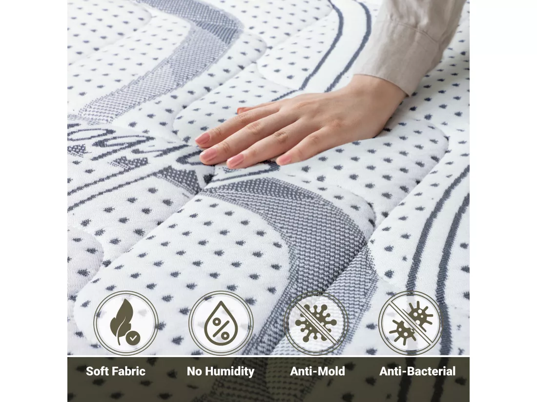 Matelas Double 160x200 à mémoire de forme | Premium Quality | Hauteur 20 cm | Made in Italy