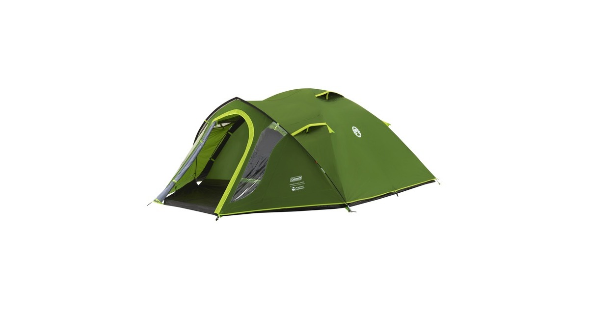 ColemanDarwin 4 Plus koepeltent  (Donkergroen/lichtgroen, met voorbouw, model 2025)