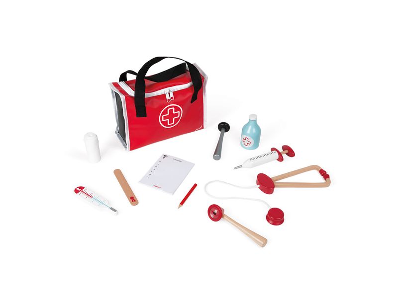 Janod Arzt Doktortasche 10-teilig Für Kinder, die sich gerne um andere kümmern
