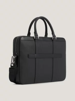 Bolsa para laptop em couro texturizado