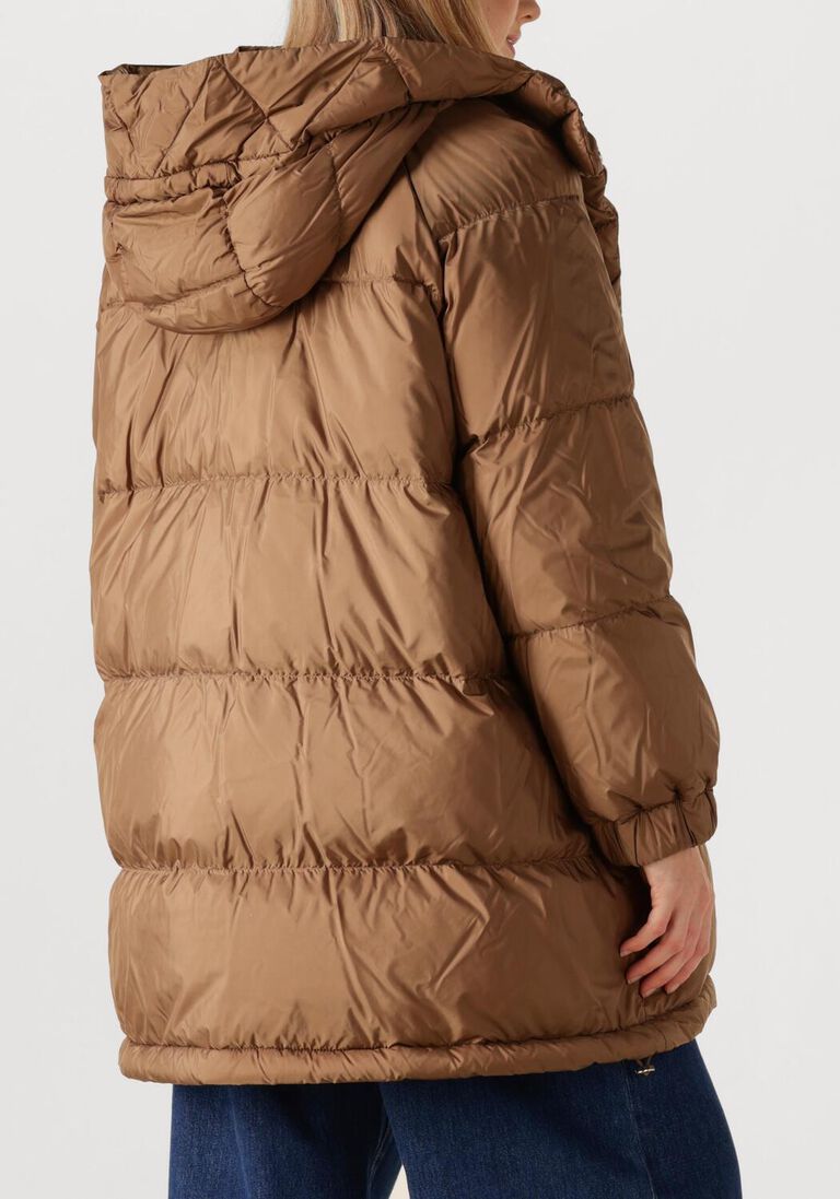 bruine max mara gewatteerde jas anfora