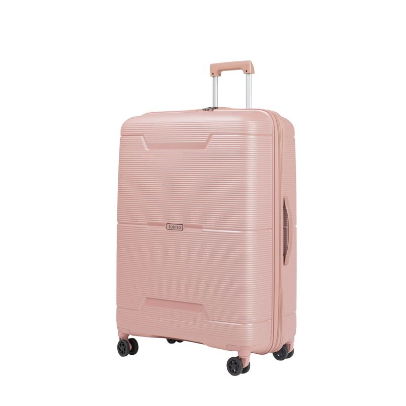 Lot de 3 valises extensibles Haree 55, 67 et 76.5 cm Pearly pink