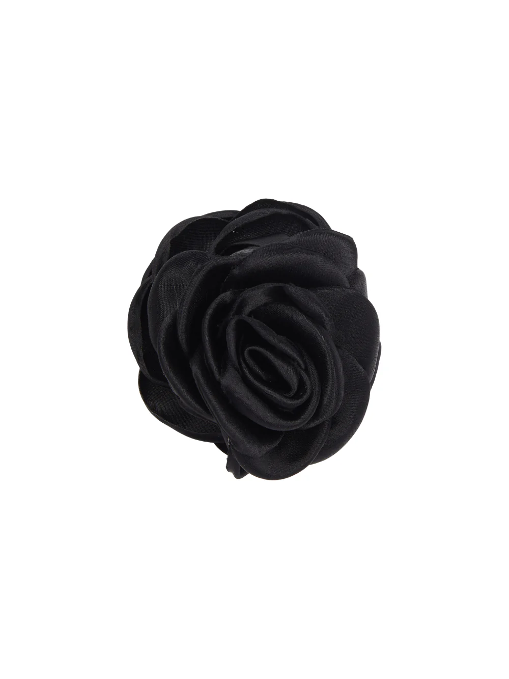 Pico  Small Satin Rose hårklemme - sort