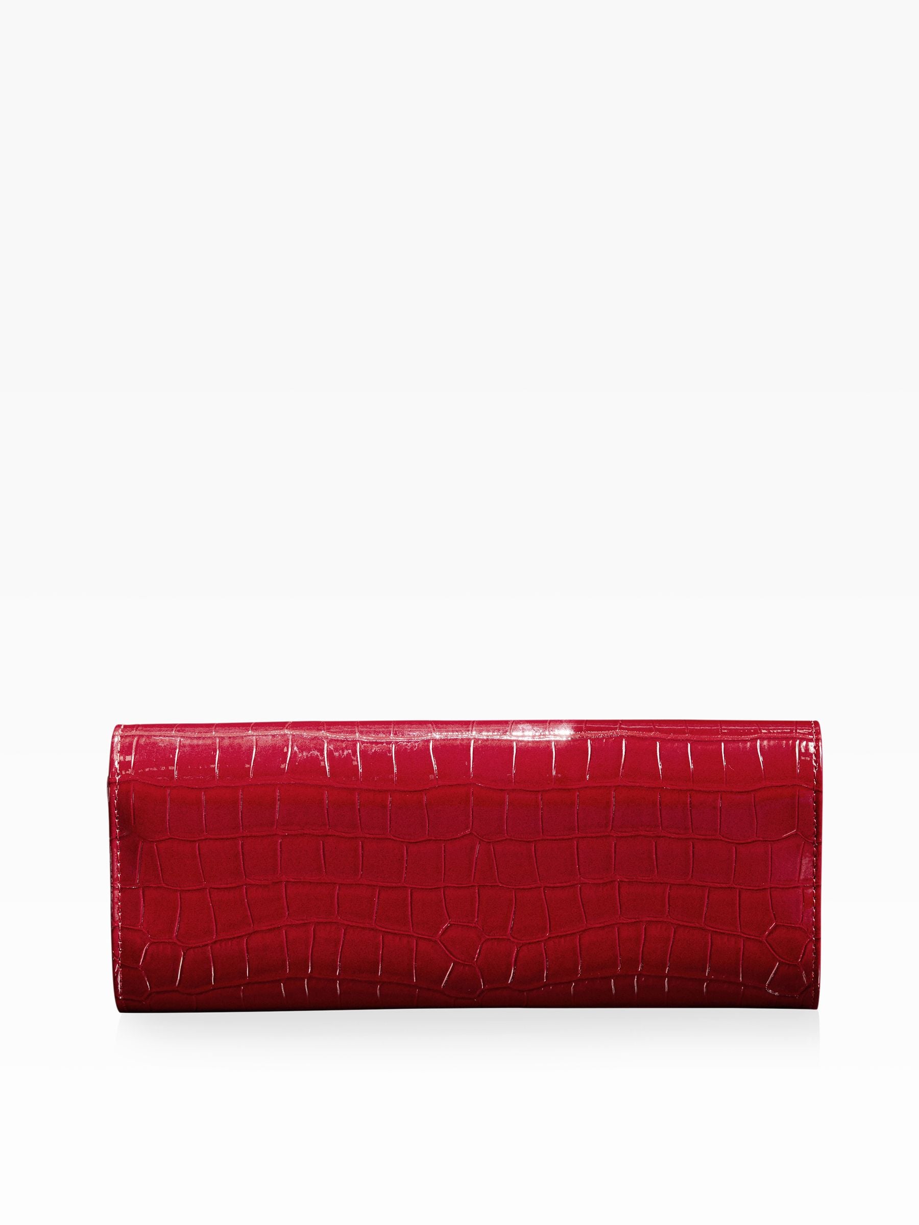 Rood met krokodillenleereffect - Lipsy Clutch Bag