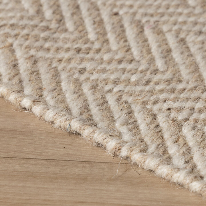 Wollen vloerkleed - Zula Beige | Handgeweven