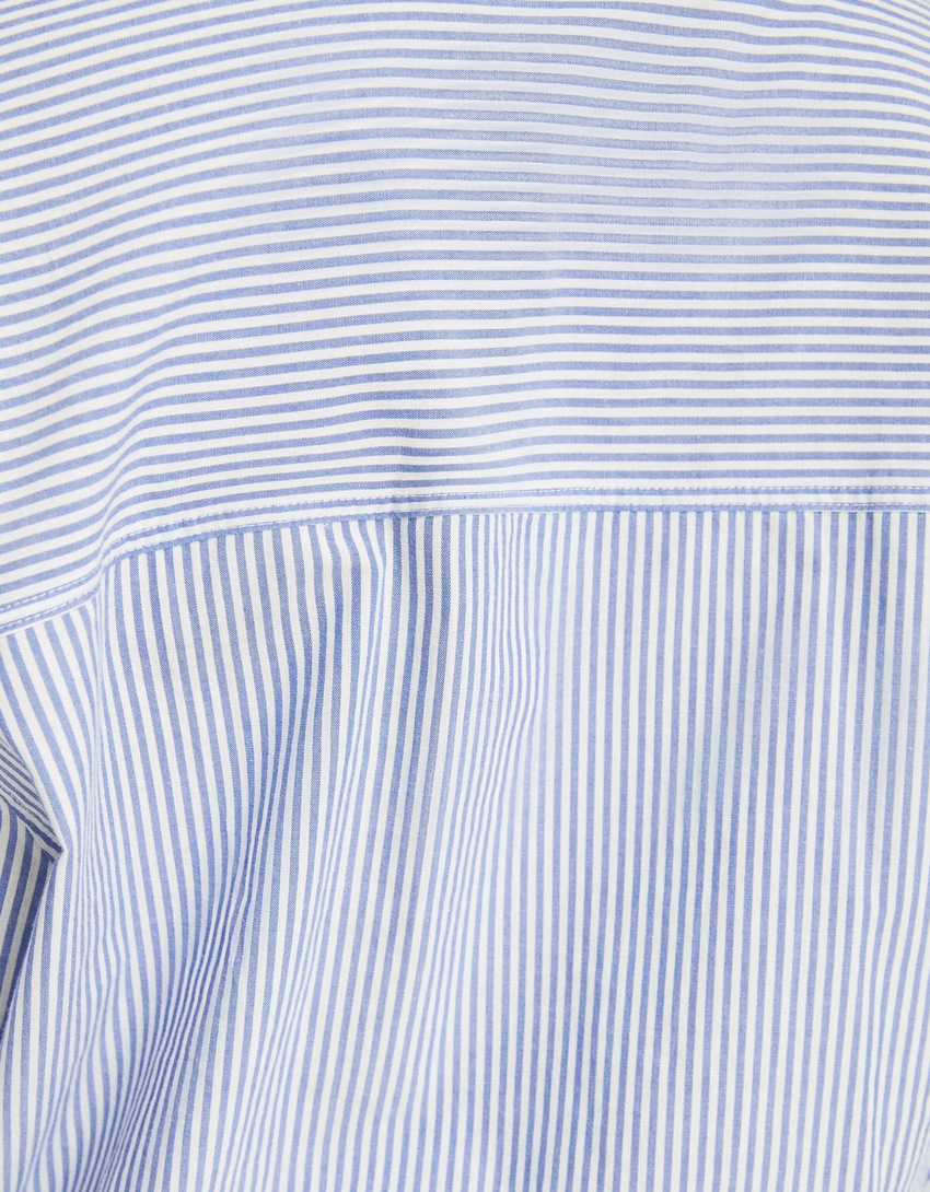 Camisa de popeline de manga comprida