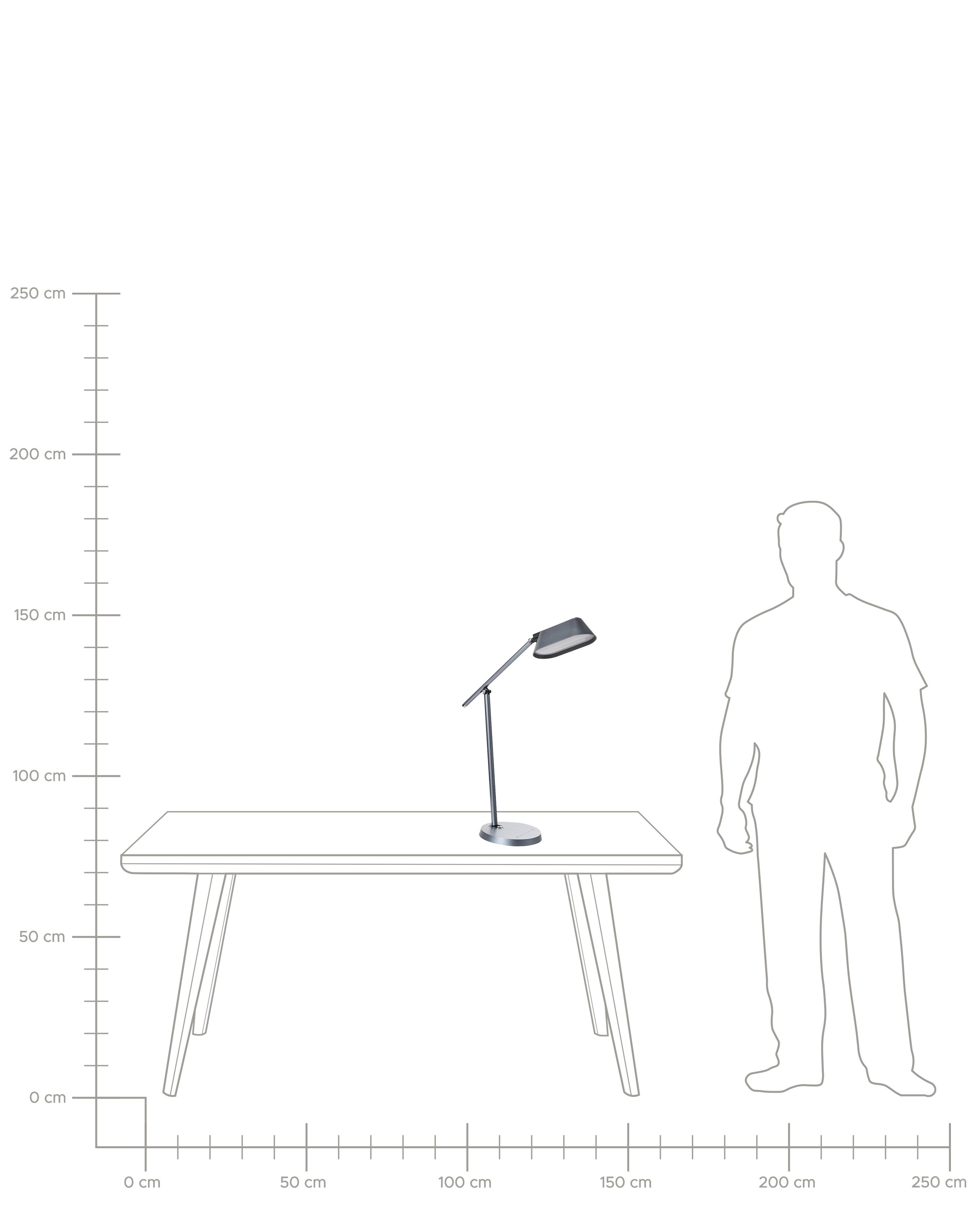 LED bureaulamp LEONIS met dimmer Grijs