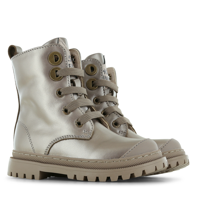 Shoesme metallic-gouden bikerboot Leer | Sale