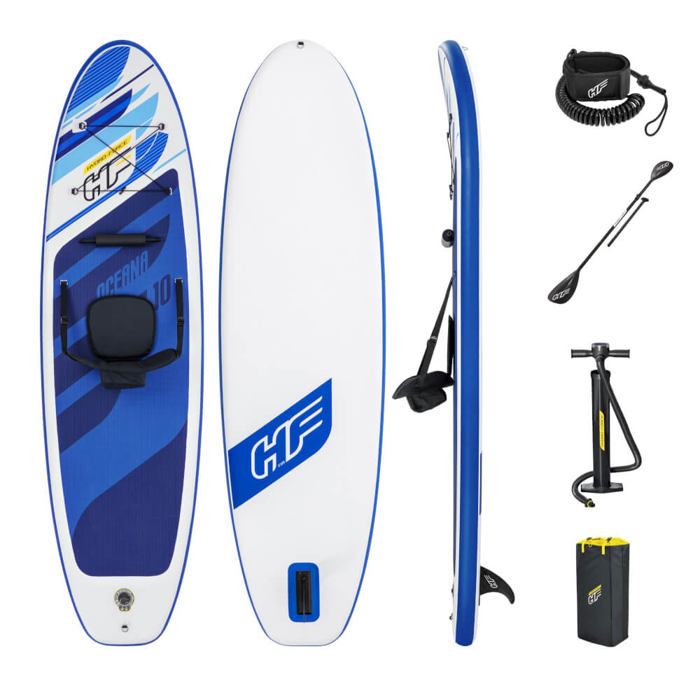 Hydro-Force™ SUP Allround Board-Set ''Oceana'' 305 x 84 x 12 cm mit Kajak-Sitz und Paddel