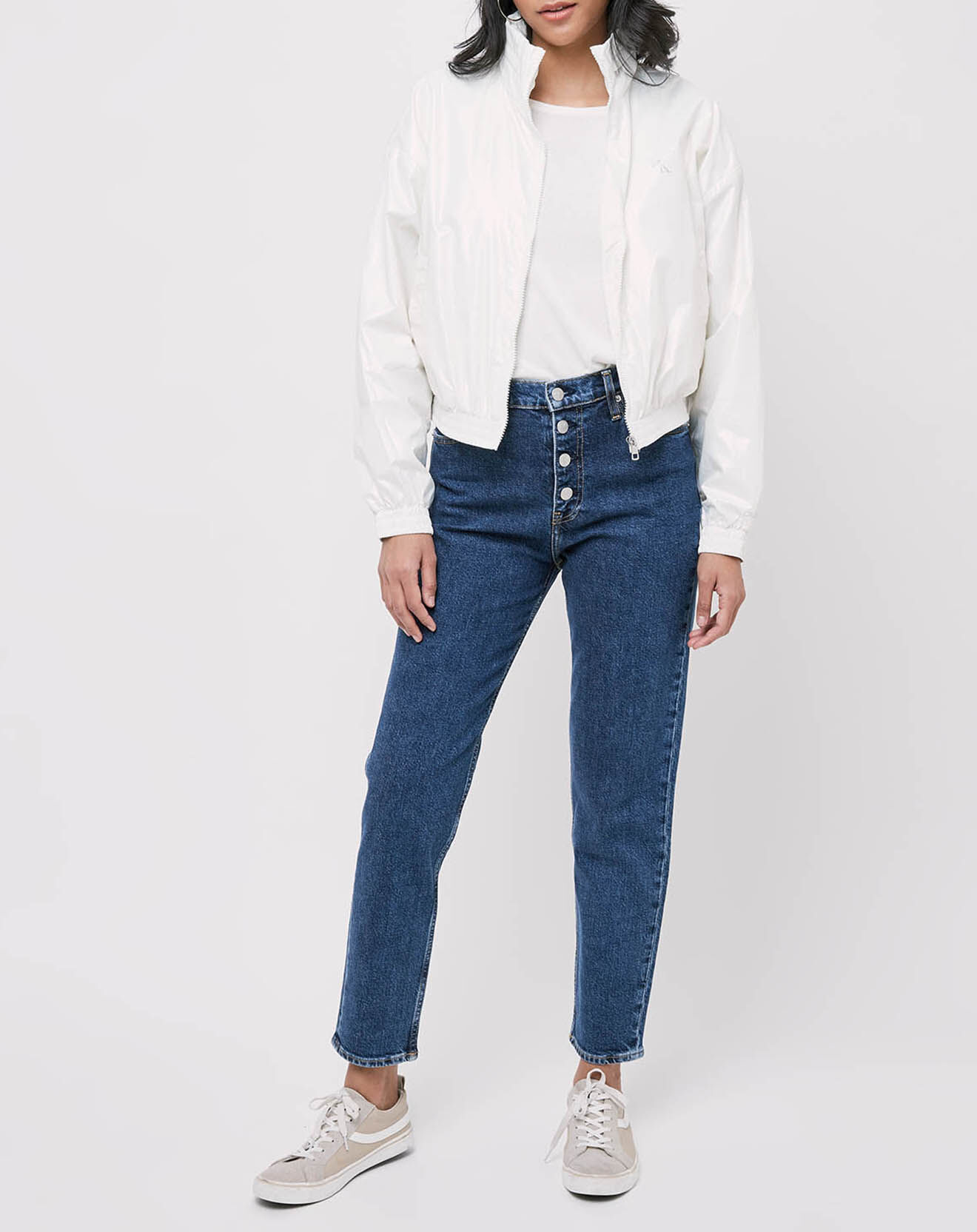 Calvin Klein Veste Iridescent Windbreaker blanche