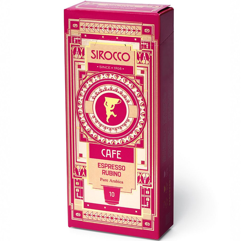 Sirocco Kaffeekapseln Espresso Rubino, 10 Stück