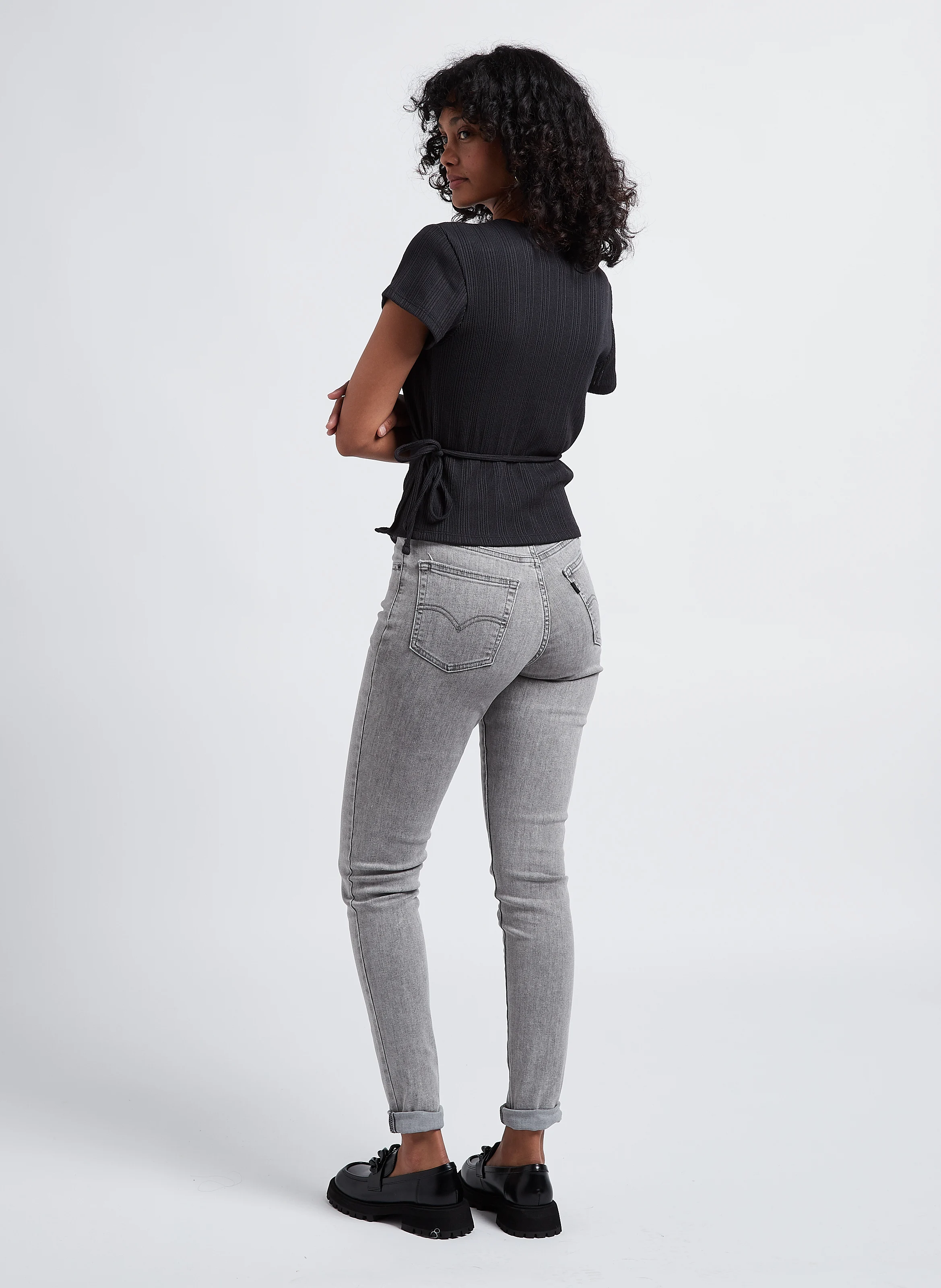 721 HIGH RISE SKINNY - Jean skinny en coton mélangé| Gris