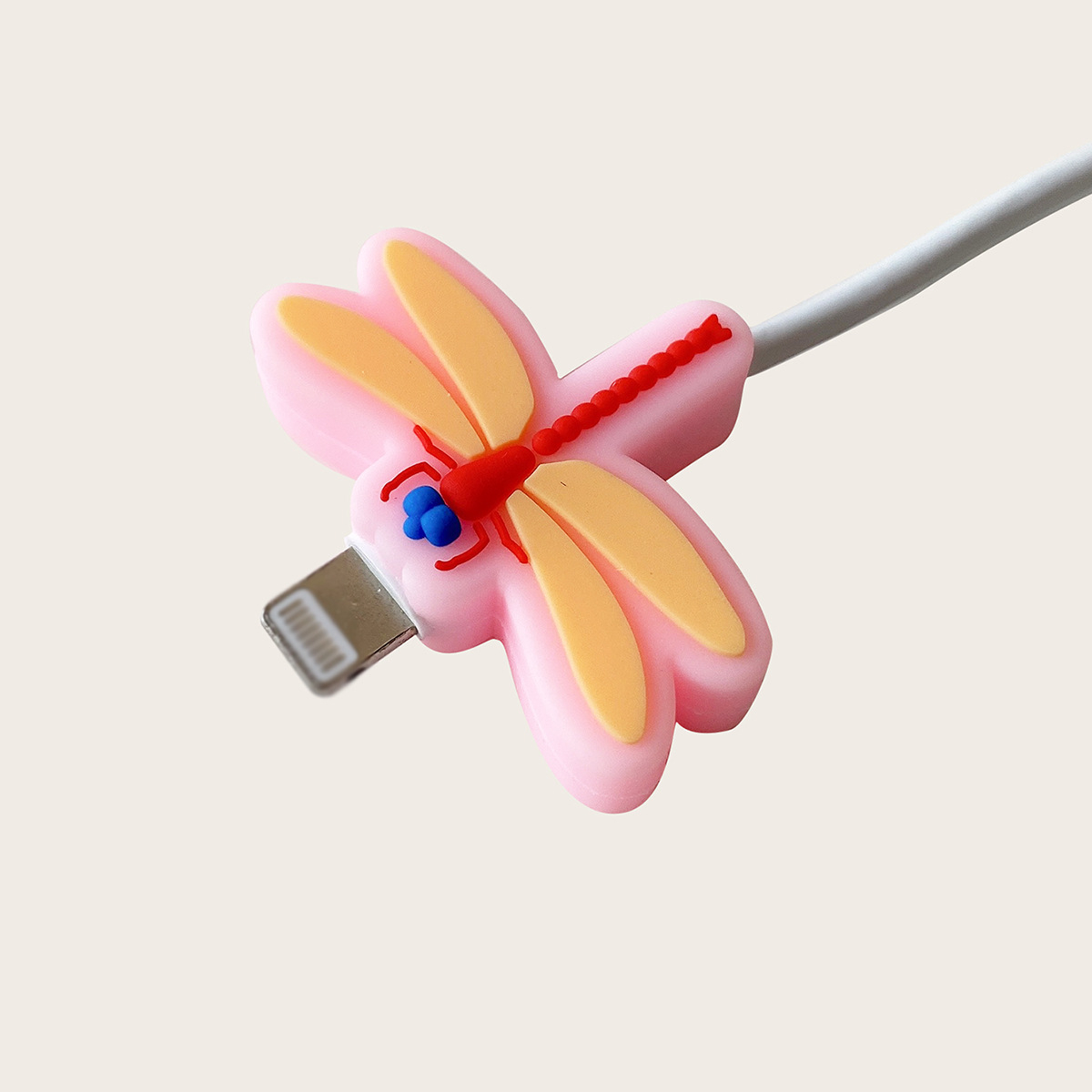 (5er Set) USB C / Lightning Kabel Bruchschutz / Halter / Kabelbeisser Insekten - Design 1