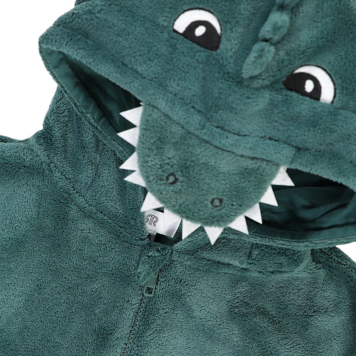COLEÇÕES LA REDOUTE<br>Macacão com capuz, em fleece, estampa de dinossauro