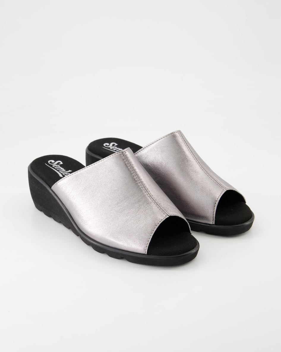Semler Inka Pantoletten in Silber