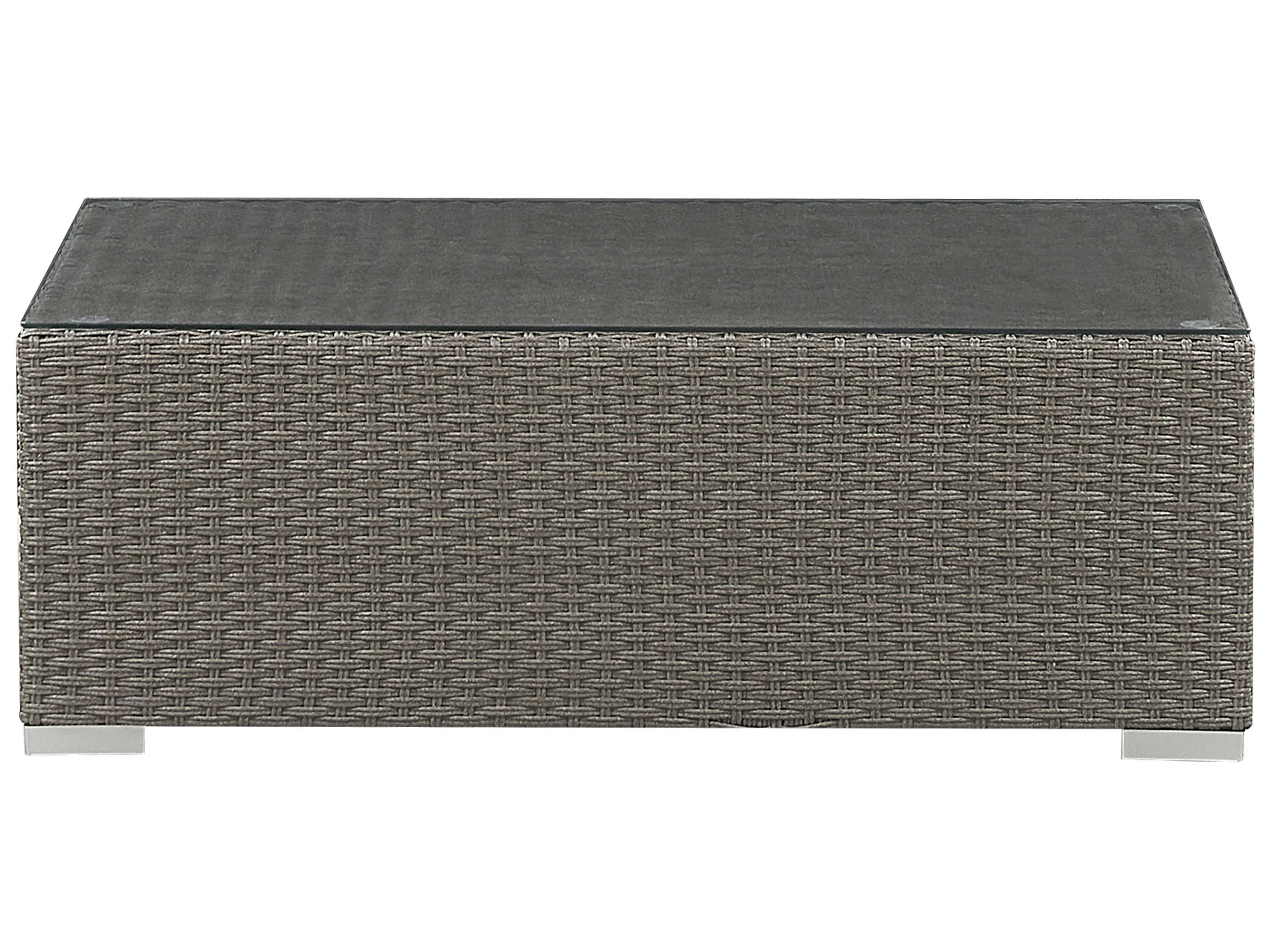 Loungeset met tafel 8-zits MAESTRO modulair PE rotan Taupe