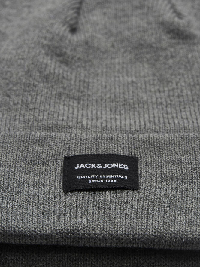 Jack & Jones JACDNA BEANIE NOOS Grey melange