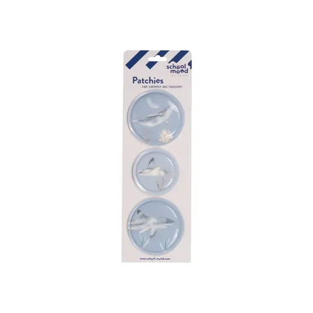 School-Mood 3er Patchie-Set Aqua