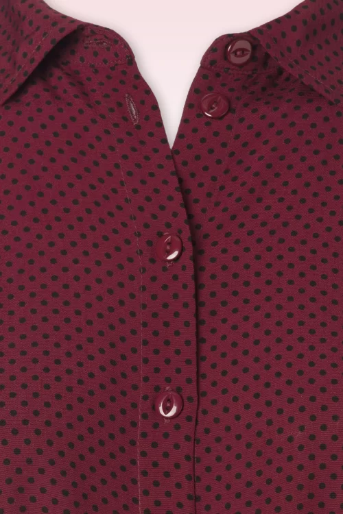 King Louie Carina Piper jurk in cabernet rood