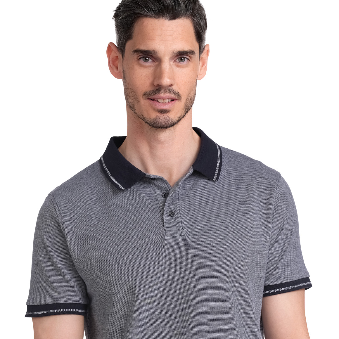 VanVaan Herren Poloshirt in Piqué-Qualität dunkelblau