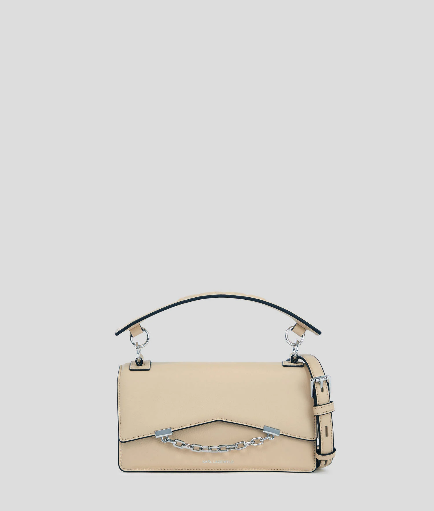 SAC BANDOULIÈRE EN CUIR GRAINÉ K/SEVEN - Trench Beige