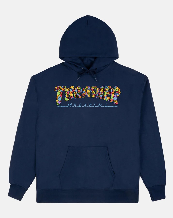 Thrasher Sweat Smile By Spanky Hood Navy
