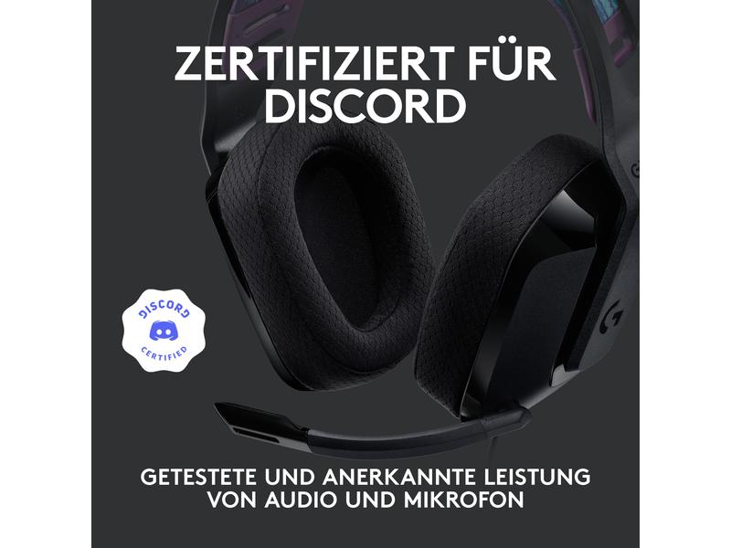 Logitech Headset G535 Lightspeed Gaming Blau/Schwarz Kabelloses Over-Ear-Headset mit Surround-Sound und weichem Ohrpolster