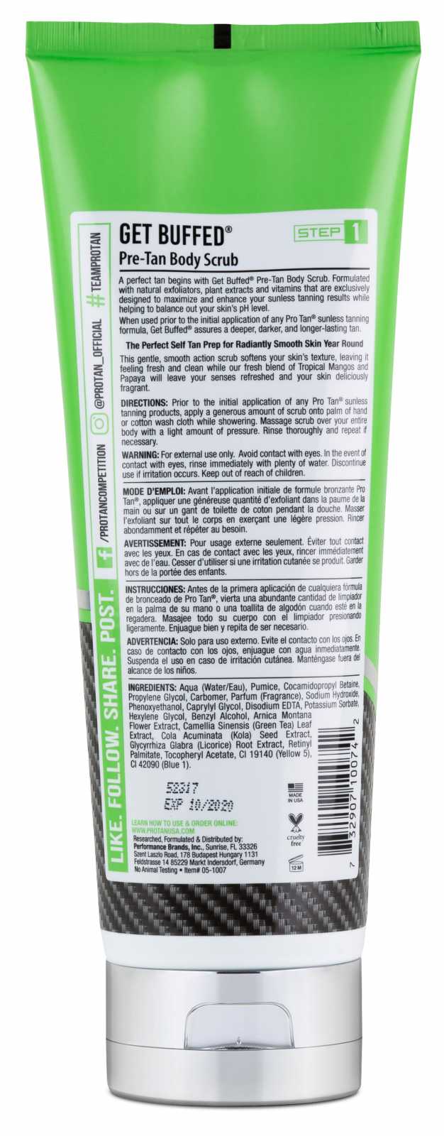 Esfoliante Corporal Pro Tan Get Buffed 237 ml