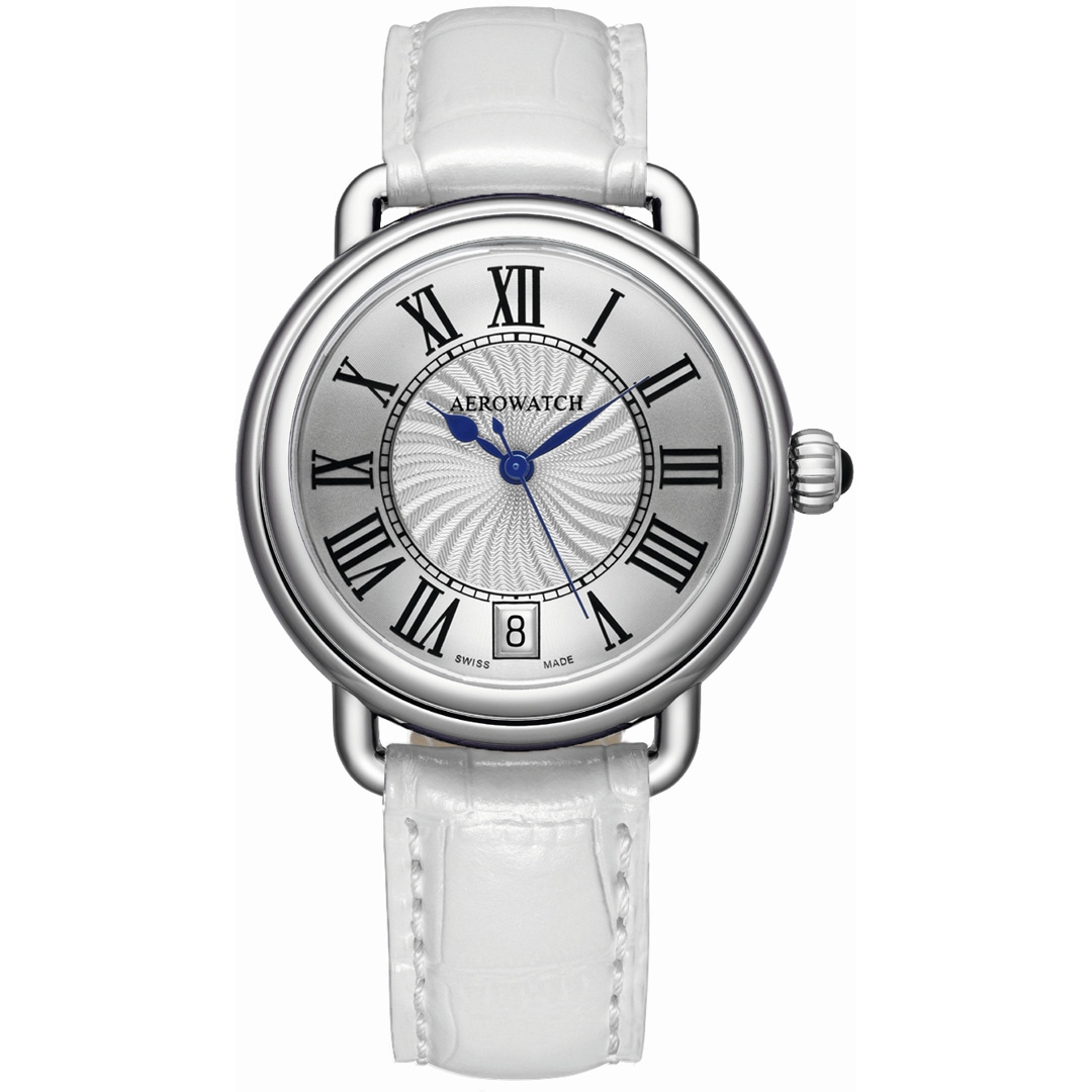 Aerowatch 1942 Lady Midsize Leder weiss