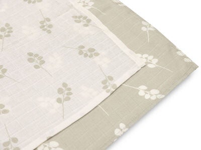 Jollein Musselinteppe 2-Pack, Twig Olive Green