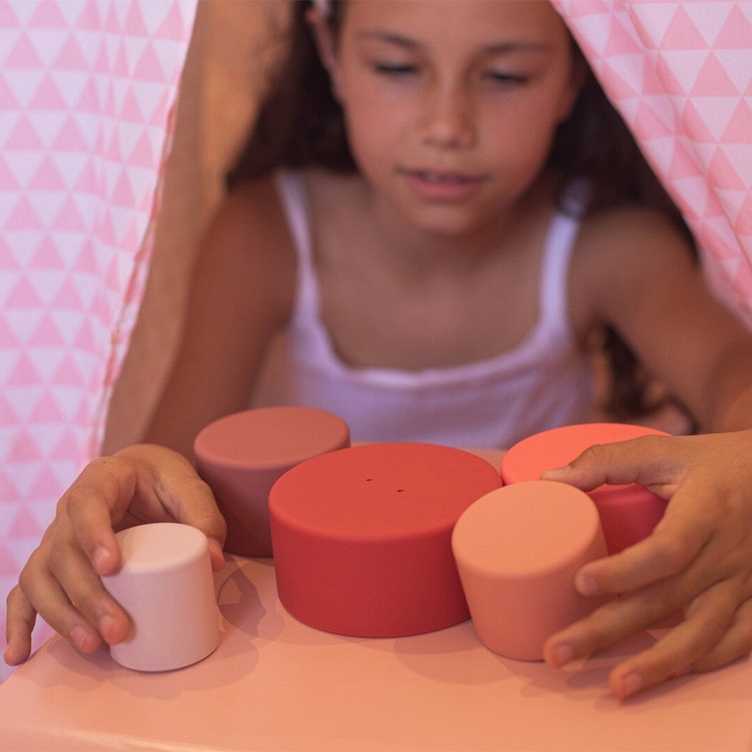 Little l kommen - rood en roze - 5st