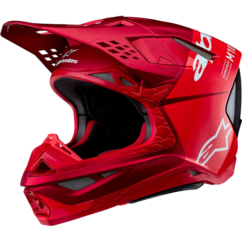 Alpinestars - Casque Supertech S-M10 Flood Rouge fluo / Mat / Brillant