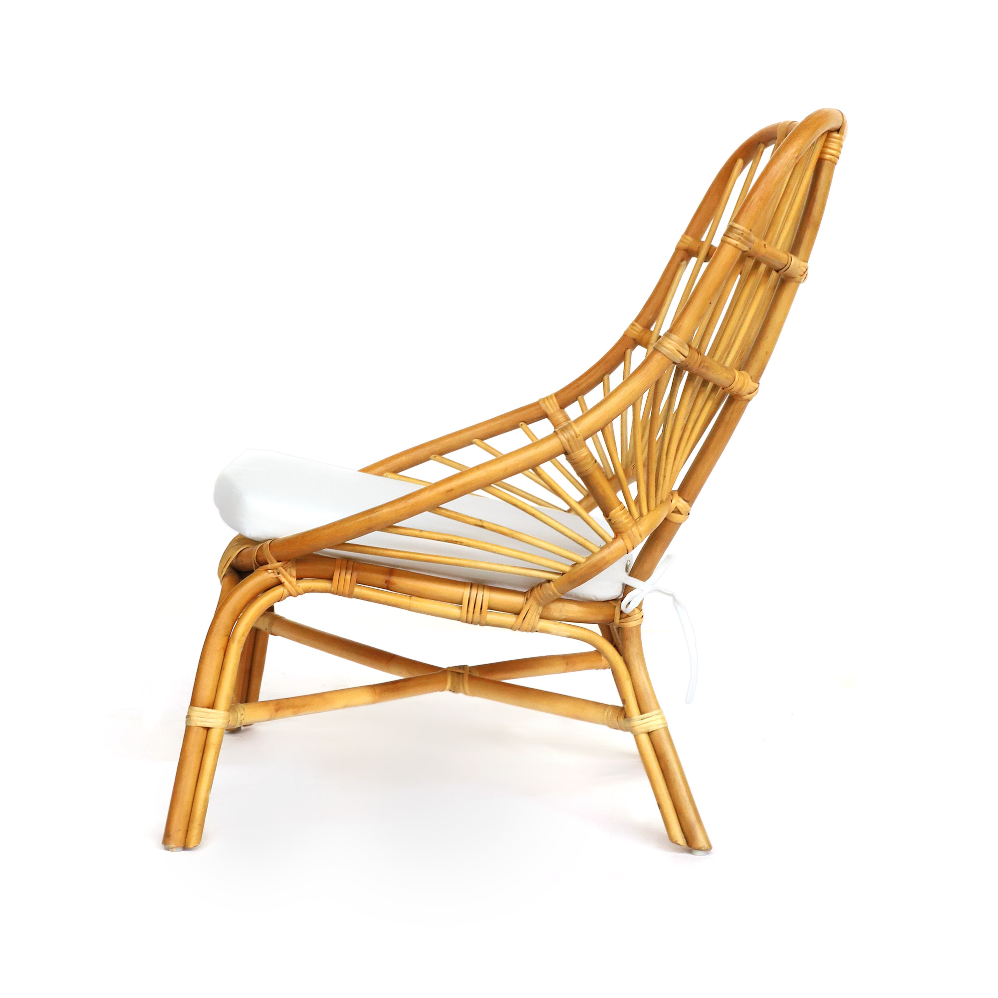 Lounger 'Bennet' aus Rattan, natur, B 68 cm, H 91 cm, L 76 cm von fischer's lagerhaus