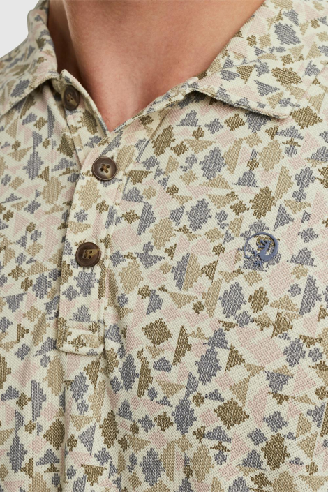 Cast Iron beige heren polo