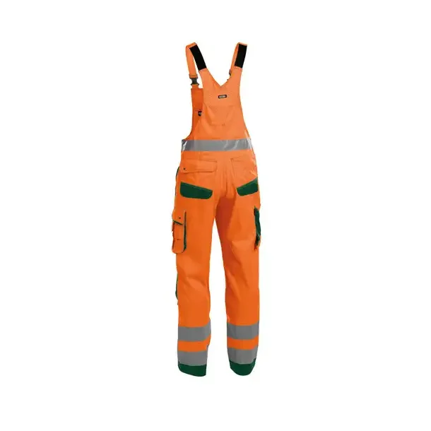 DASSY ® MALMEDY (400156) OVERALL MED HØJ SYNLIGHED MED KNÆLOMMER orange og blå