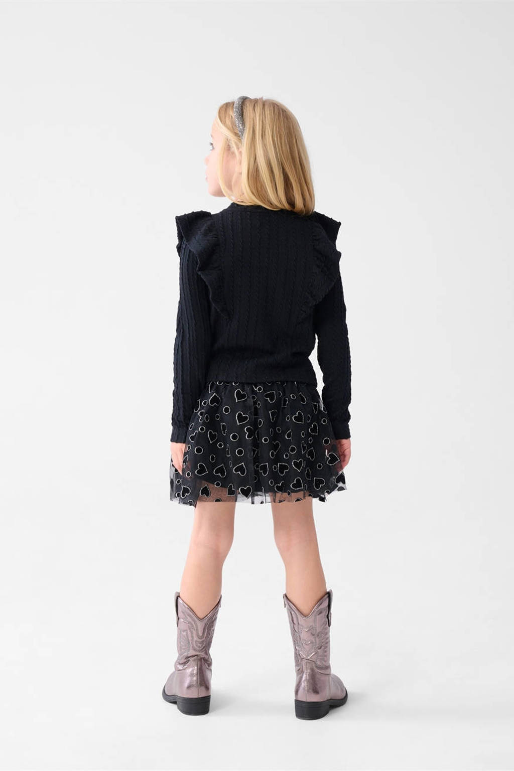 Shoeby strokenrok zwart