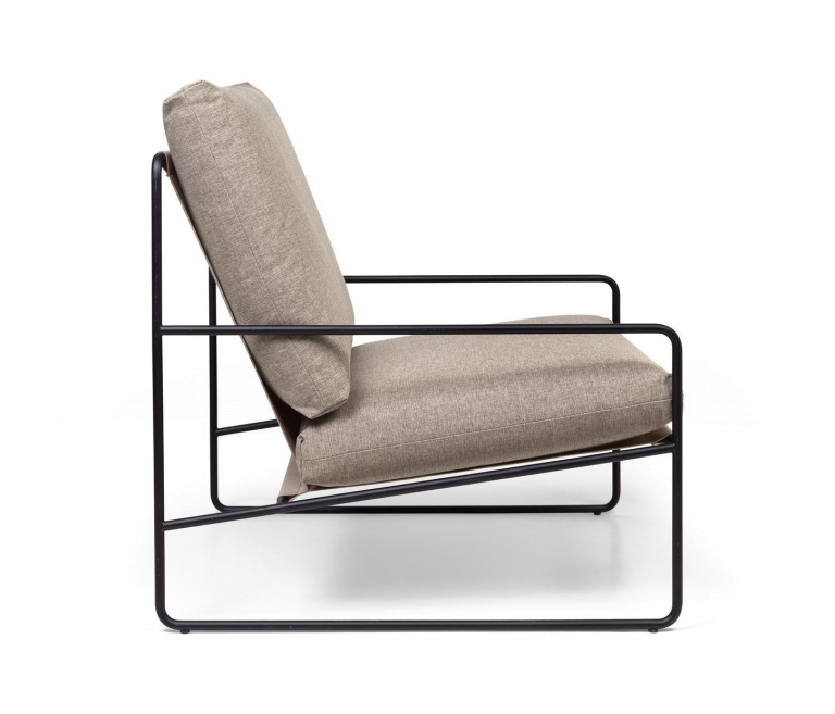 Ferm Living Desert lounge fauteuil dolce black dark sand