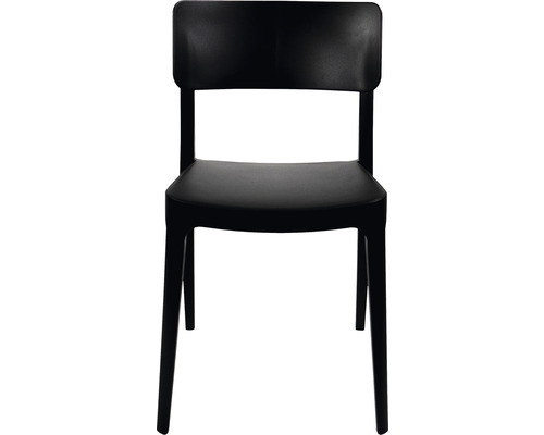 Veba Wing stapelstoel, 82 x 47 x 45 cm, kunststof, zwart