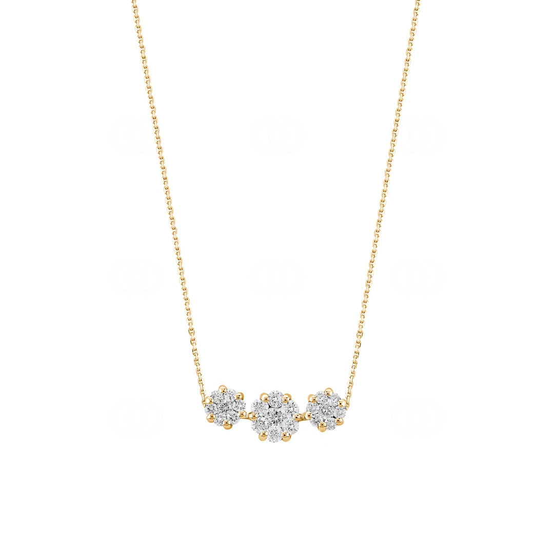 Collier mit Anhänger 750/18 K Gelbgold mit Diamanten 0.38 ct H/si