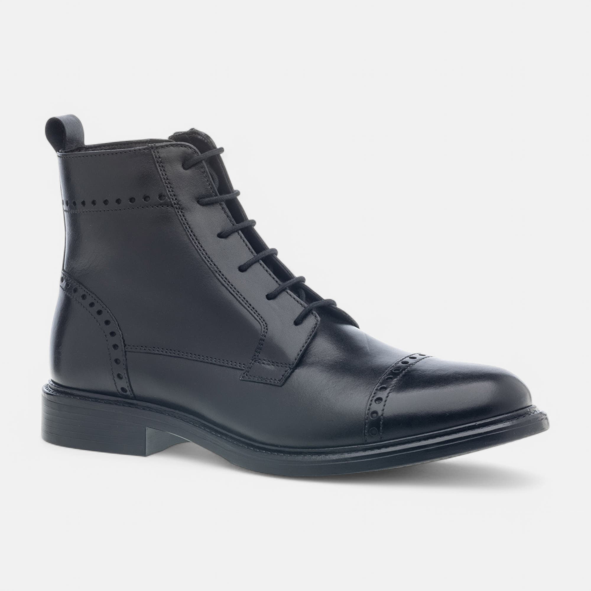 Bottines Homme en cuir noir