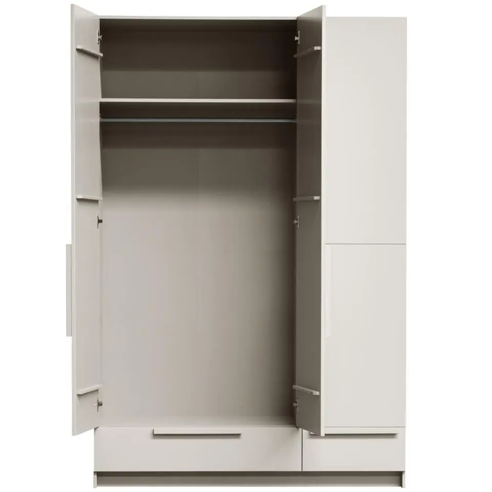 WOOOD Pure 3-deurs Hang/Legkast Splitdeur - Grenen - Dust - 215x142x60
