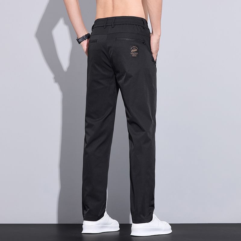 Nataro - Mid Rise Plain Tapered Pants